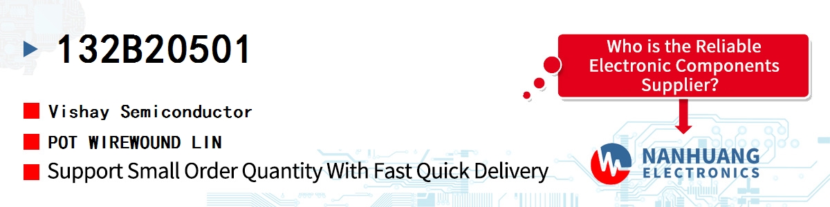 132B20501 Vishay POT WIREWOUND LIN