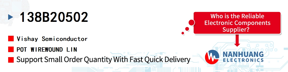 138B20502 Vishay POT WIREWOUND LIN