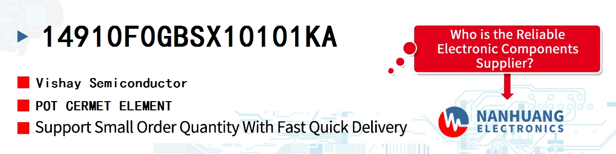 14910F0GBSX10101KA Vishay POT CERMET ELEMENT