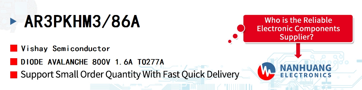 AR3PKHM3/86A Vishay DIODE AVALANCHE 800V 1.6A TO277A