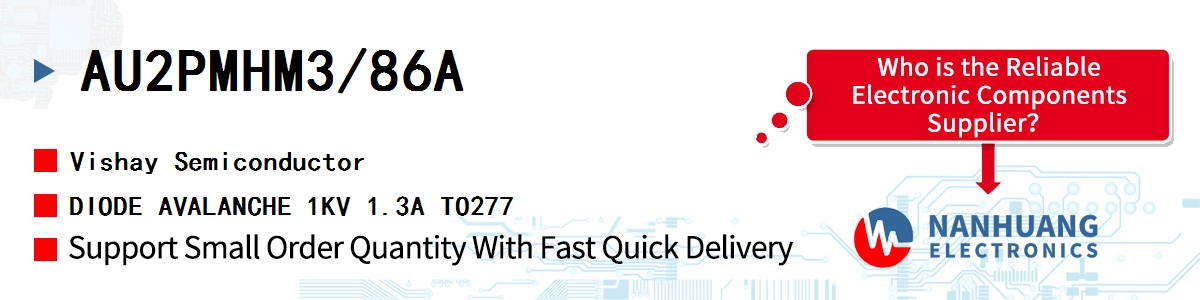 AU2PMHM3/86A Vishay DIODE AVALANCHE 1KV 1.3A TO277