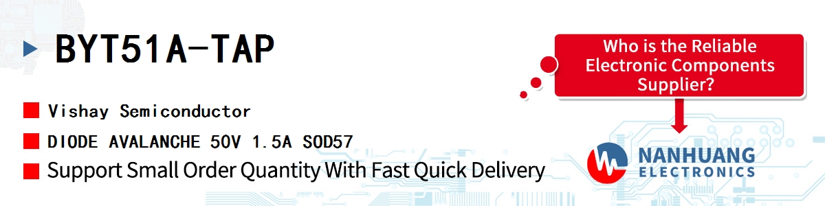 BYT51A-TAP Vishay DIODE AVALANCHE 50V 1.5A SOD57