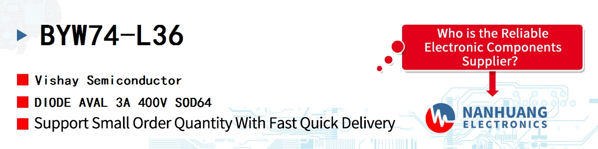BYW74-L36 Vishay DIODE AVAL 3A 400V SOD64