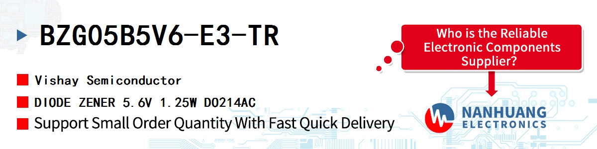 BZG05B5V6-E3-TR Vishay DIODE ZENER 5.6V 1.25W DO214AC