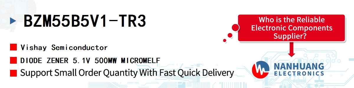 BZM55B5V1-TR3 Vishay DIODE ZENER 5.1V 500MW MICROMELF