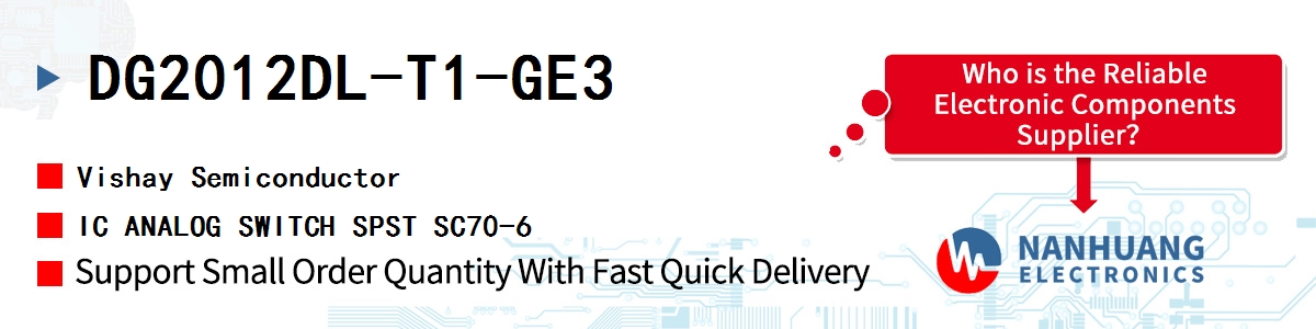 DG2012DL-T1-GE3 Vishay IC ANALOG SWITCH SPST SC70-6