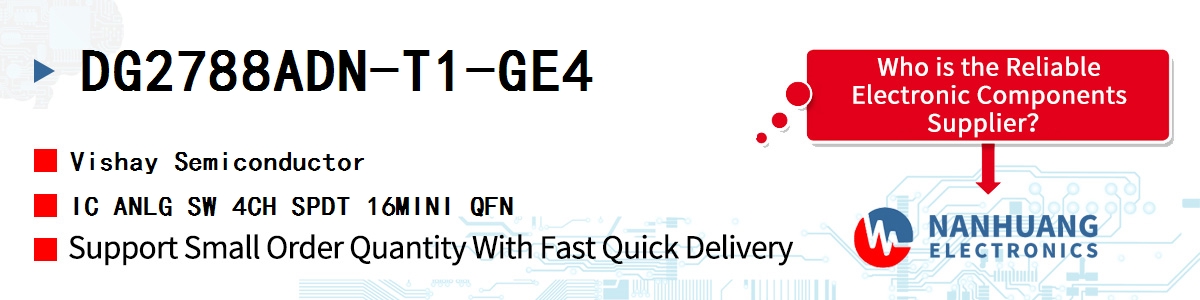DG2788ADN-T1-GE4 Vishay IC ANLG SW 4CH SPDT 16MINI QFN