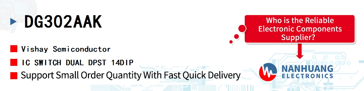 DG302AAK Vishay IC SWITCH DUAL DPST 14DIP