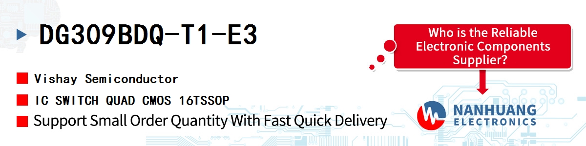 DG309BDQ-T1-E3 Vishay IC SWITCH QUAD CMOS 16TSSOP