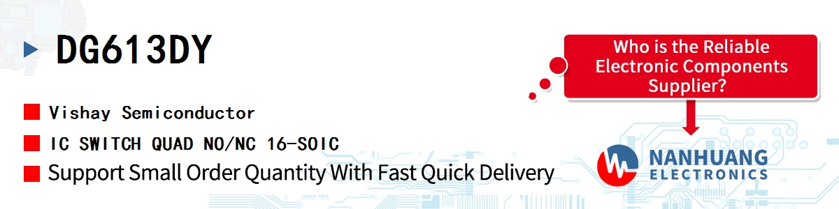 DG613DY Vishay IC SWITCH QUAD NO/NC 16-SOIC