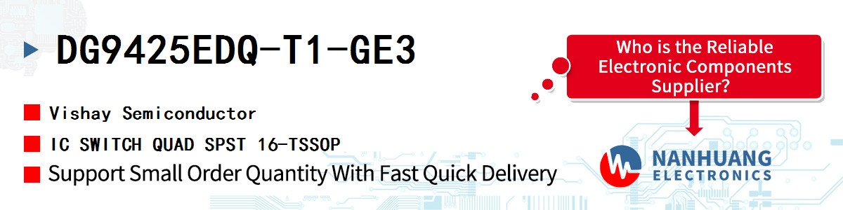 DG9425EDQ-T1-GE3 Vishay IC SWITCH QUAD SPST 16-TSSOP