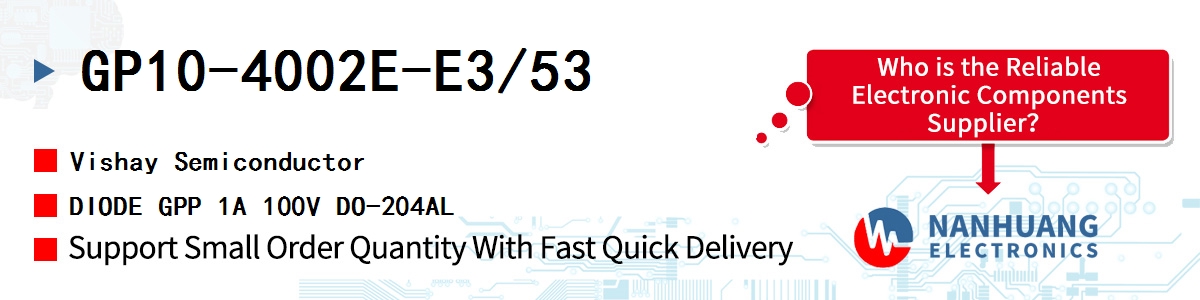GP10-4002E-E3/53 Vishay DIODE GPP 1A 100V DO-204AL