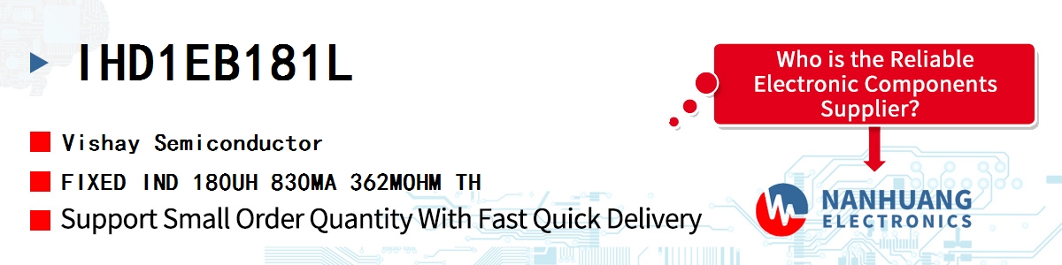 IHD1EB181L Vishay FIXED IND 180UH 830MA 362MOHM TH