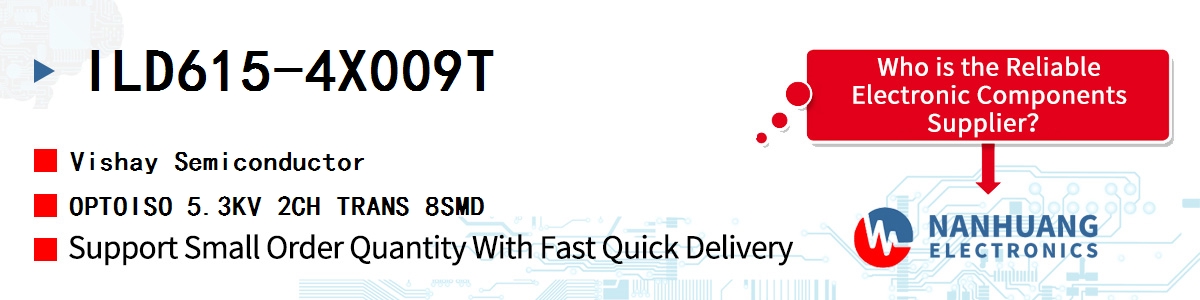 ILD615-4X009T Vishay OPTOISO 5.3KV 2CH TRANS 8SMD