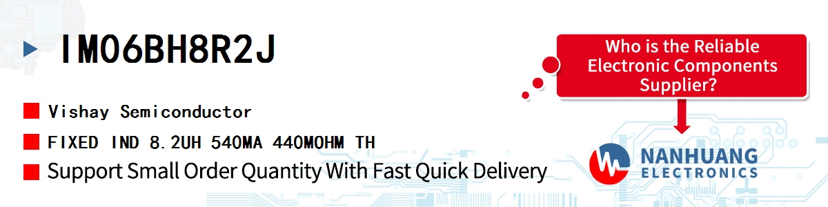 IM06BH8R2J Vishay FIXED IND 8.2UH 540MA 440MOHM TH