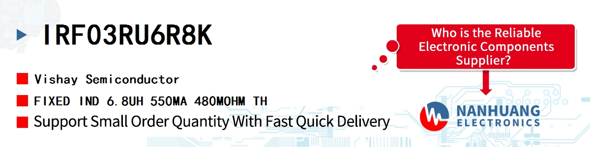 IRF03RU6R8K Vishay FIXED IND 6.8UH 550MA 480MOHM TH