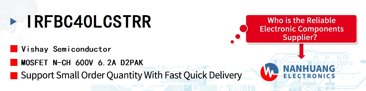 IRFBC40LCSTRR Vishay MOSFET N-CH 600V 6.2A D2PAK