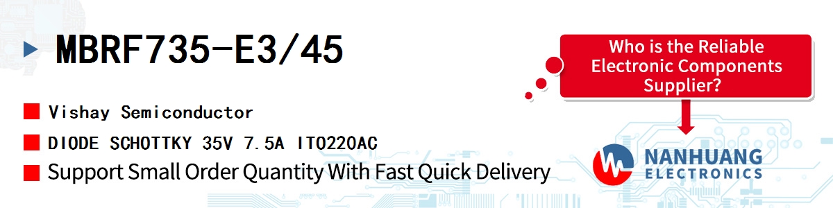 MBRF735-E3/45 Vishay DIODE SCHOTTKY 35V 7.5A ITO220AC