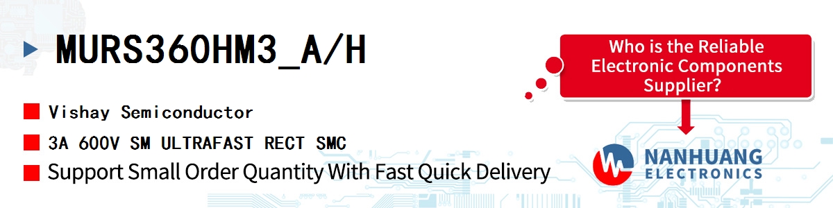 MURS360HM3_A/H Vishay 3A 600V SM ULTRAFAST RECT SMC
