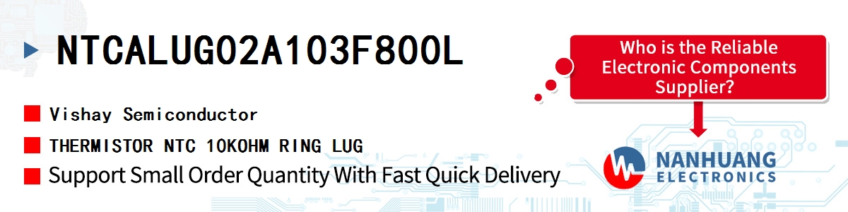 NTCALUG02A103F800L Vishay THERMISTOR NTC 10KOHM RING LUG