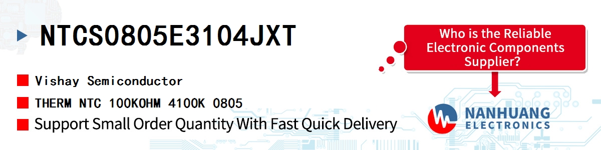 NTCS0805E3104JXT Vishay THERM NTC 100KOHM 4100K 0805