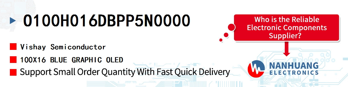 O100H016DBPP5N0000 Vishay 100X16 BLUE GRAPHIC OLED