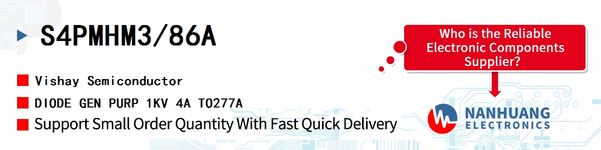 S4PMHM3/86A Vishay DIODE GEN PURP 1KV 4A TO277A