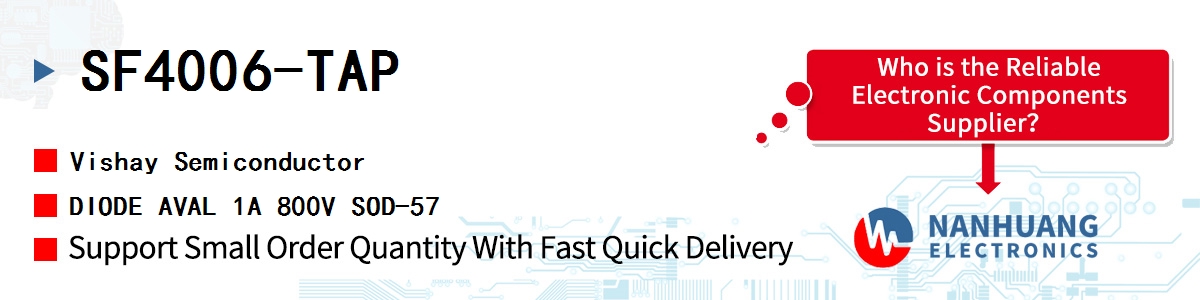 SF4006-TAP Vishay DIODE AVAL 1A 800V SOD-57