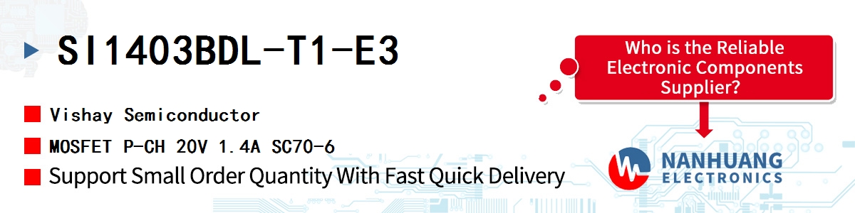 SI1403BDL-T1-E3 Vishay MOSFET P-CH 20V 1.4A SC70-6