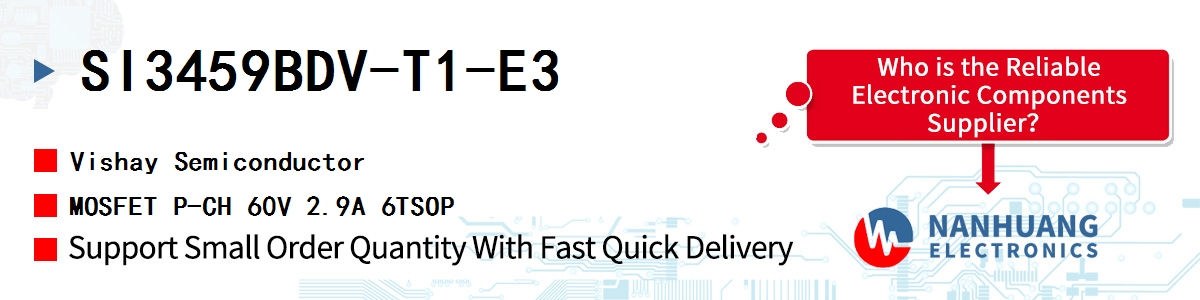 SI3459BDV-T1-E3 Vishay MOSFET P-CH 60V 2.9A 6TSOP