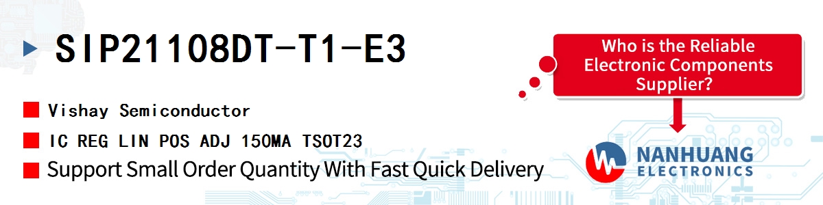 SIP21108DT-T1-E3 Vishay IC REG LIN POS ADJ 150MA TSOT23