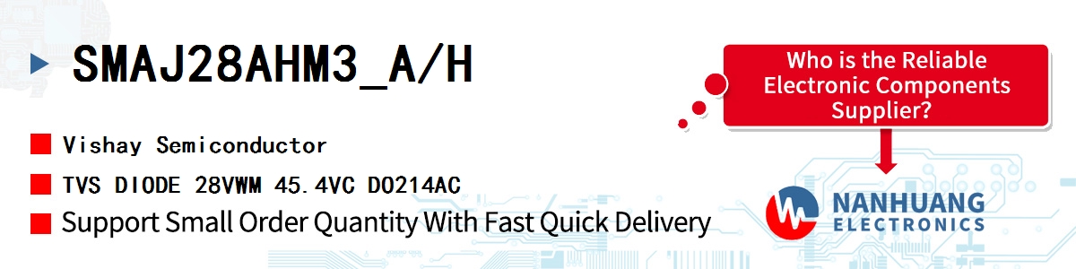 SMAJ28AHM3_A/H Vishay TVS DIODE 28VWM 45.4VC DO214AC