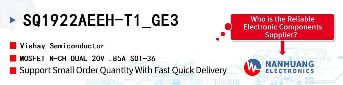 SQ1922AEEH-T1_GE3 Vishay MOSFET N-CH DUAL 20V .85A SOT-36