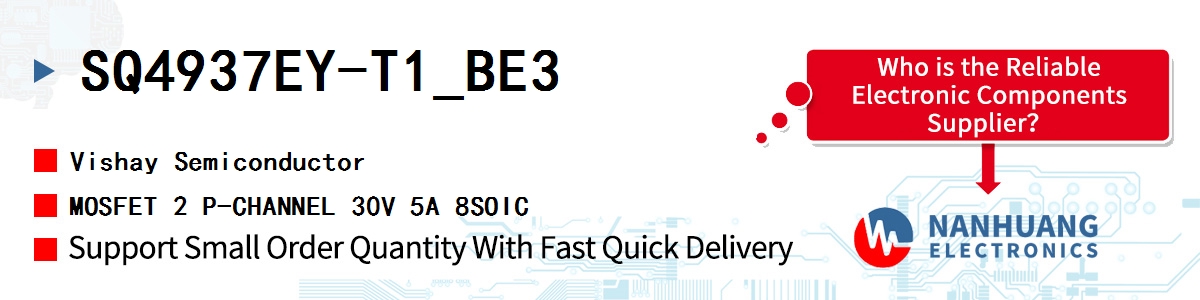 SQ4937EY-T1_BE3 Vishay MOSFET 2 P-CHANNEL 30V 5A 8SOIC