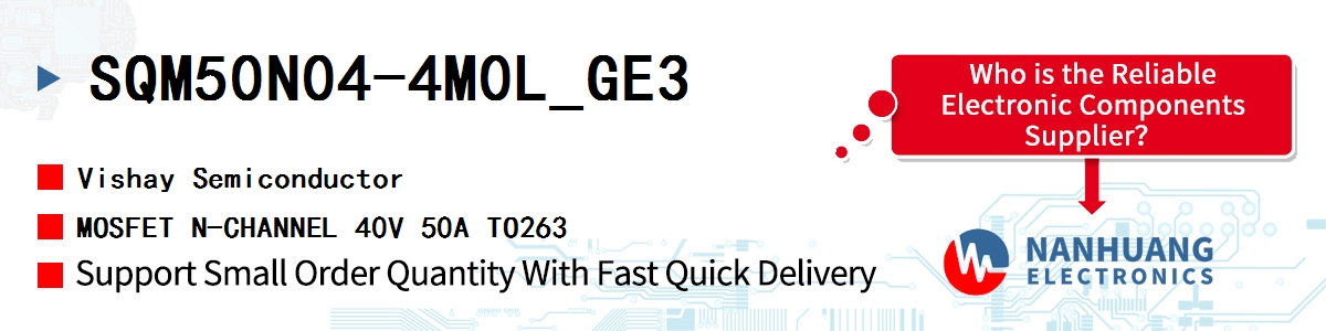 SQM50N04-4M0L_GE3 Vishay MOSFET N-CHANNEL 40V 50A TO263