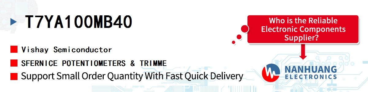 T7YA100MB40 Vishay SFERNICE POTENTIOMETERS & TRIMME