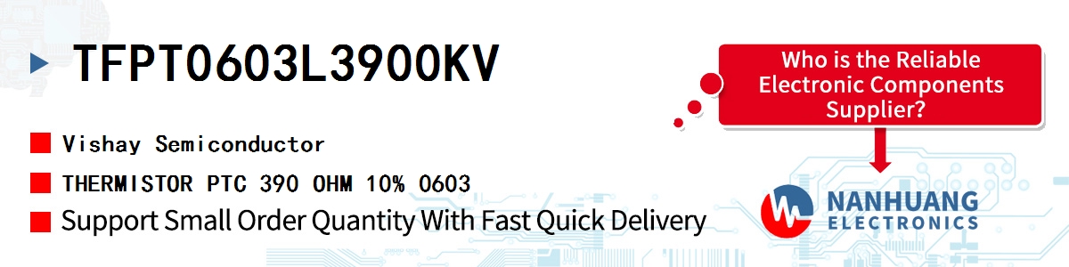 TFPT0603L3900KV Vishay THERMISTOR PTC 390 OHM 10% 0603