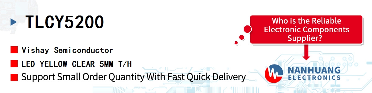 TLCY5200 Vishay LED YELLOW CLEAR 5MM T/H