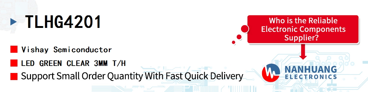 TLHG4201 Vishay LED GREEN CLEAR 3MM T/H