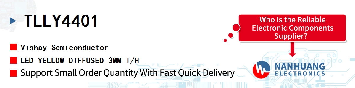 TLLY4401 Vishay LED YELLOW DIFFUSED 3MM T/H