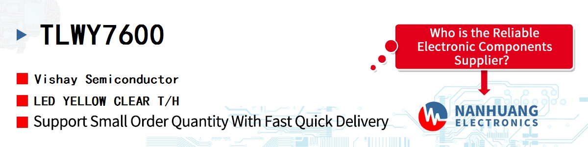 TLWY7600 Vishay LED YELLOW CLEAR T/H