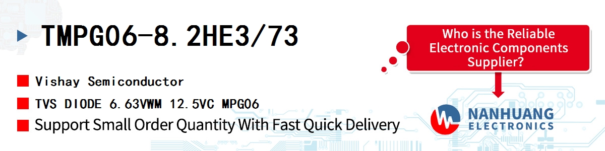 TMPG06-8.2HE3/73 Vishay TVS DIODE 6.63VWM 12.5VC MPG06
