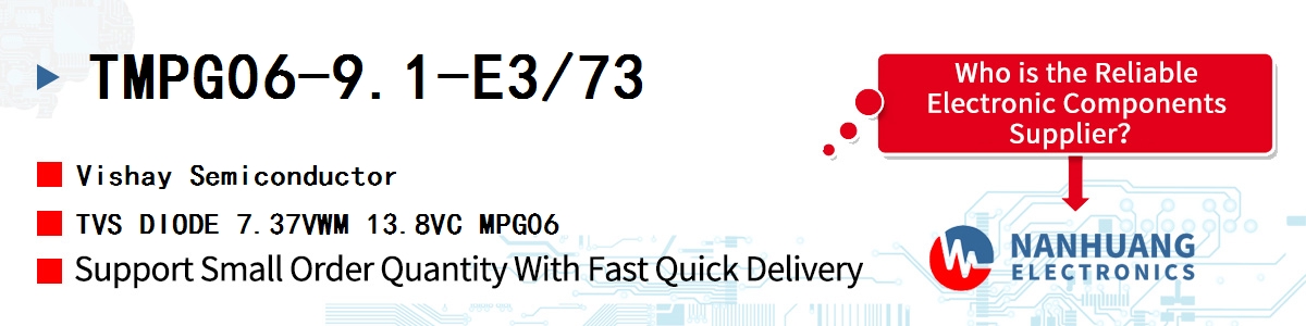TMPG06-9.1-E3/73 Vishay TVS DIODE 7.37VWM 13.8VC MPG06