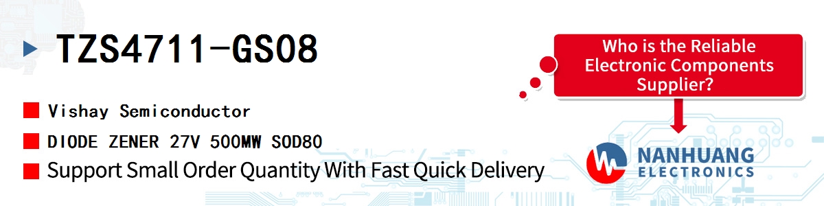 TZS4711-GS08 Vishay DIODE ZENER 27V 500MW SOD80