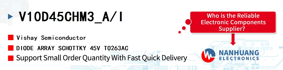 V10D45CHM3_A/I Vishay DIODE ARRAY SCHOTTKY 45V TO263AC
