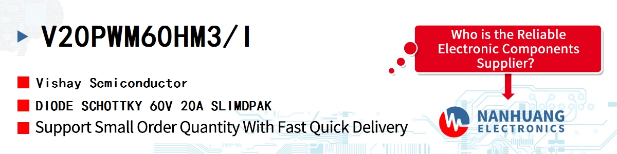 V20PWM60HM3/I Vishay DIODE SCHOTTKY 60V 20A SLIMDPAK