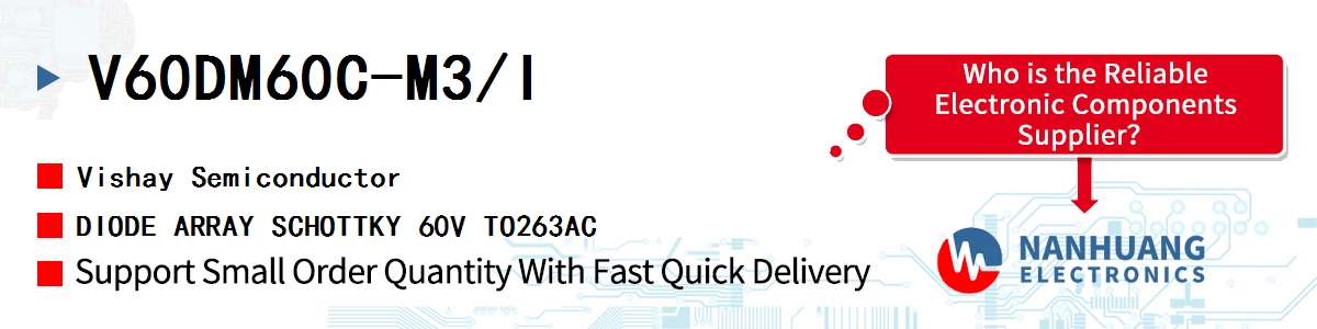 V60DM60C-M3/I Vishay DIODE ARRAY SCHOTTKY 60V TO263AC