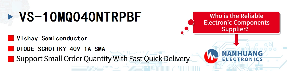 VS-10MQ040NTRPBF Vishay DIODE SCHOTTKY 40V 1A SMA