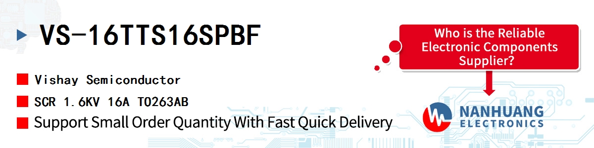 VS-16TTS16SPBF Vishay SCR 1.6KV 16A TO263AB