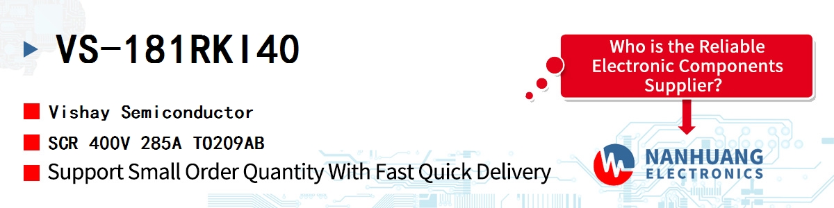 VS-181RKI40 Vishay SCR 400V 285A TO209AB